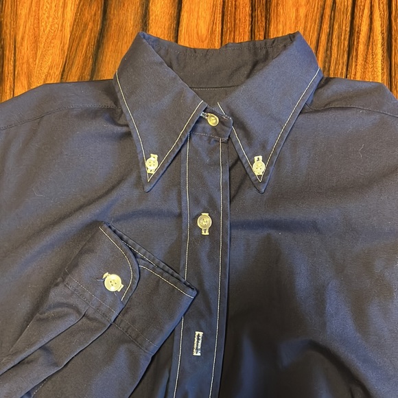 Vintage fitted uniform, button down shirt dress sz S - Picture 5 of 5